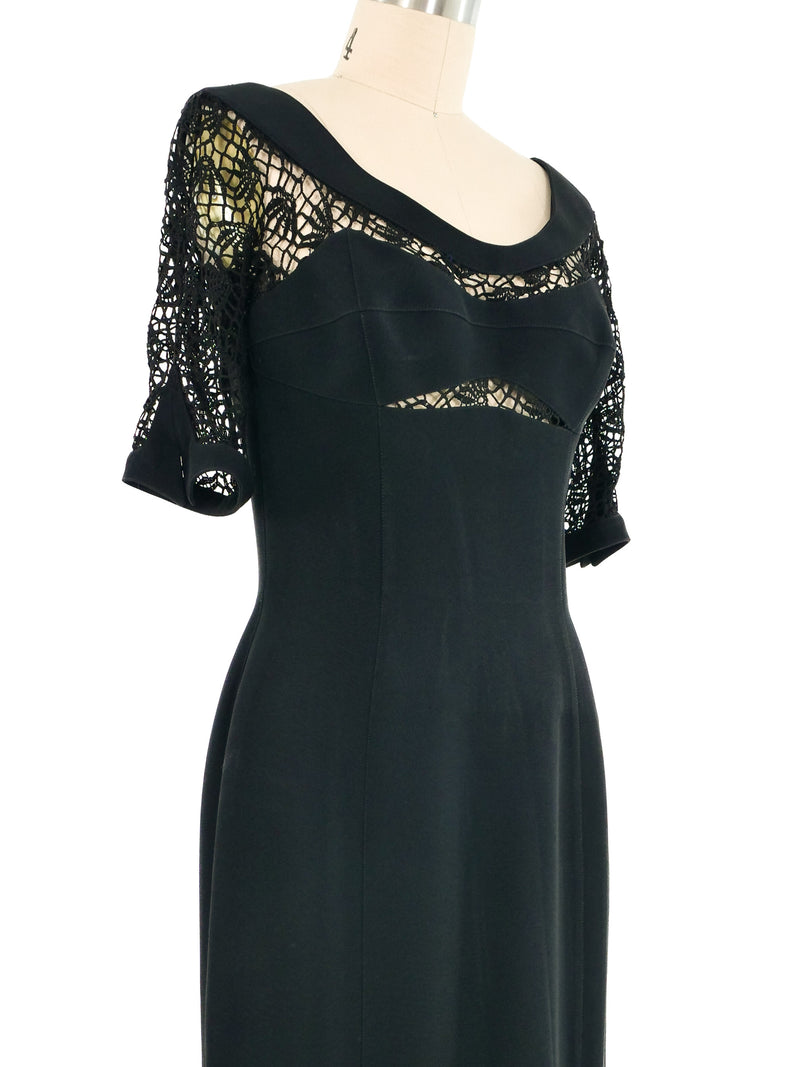 Thierry Mugler Lace Panel Dress Dress arcadeshops.com