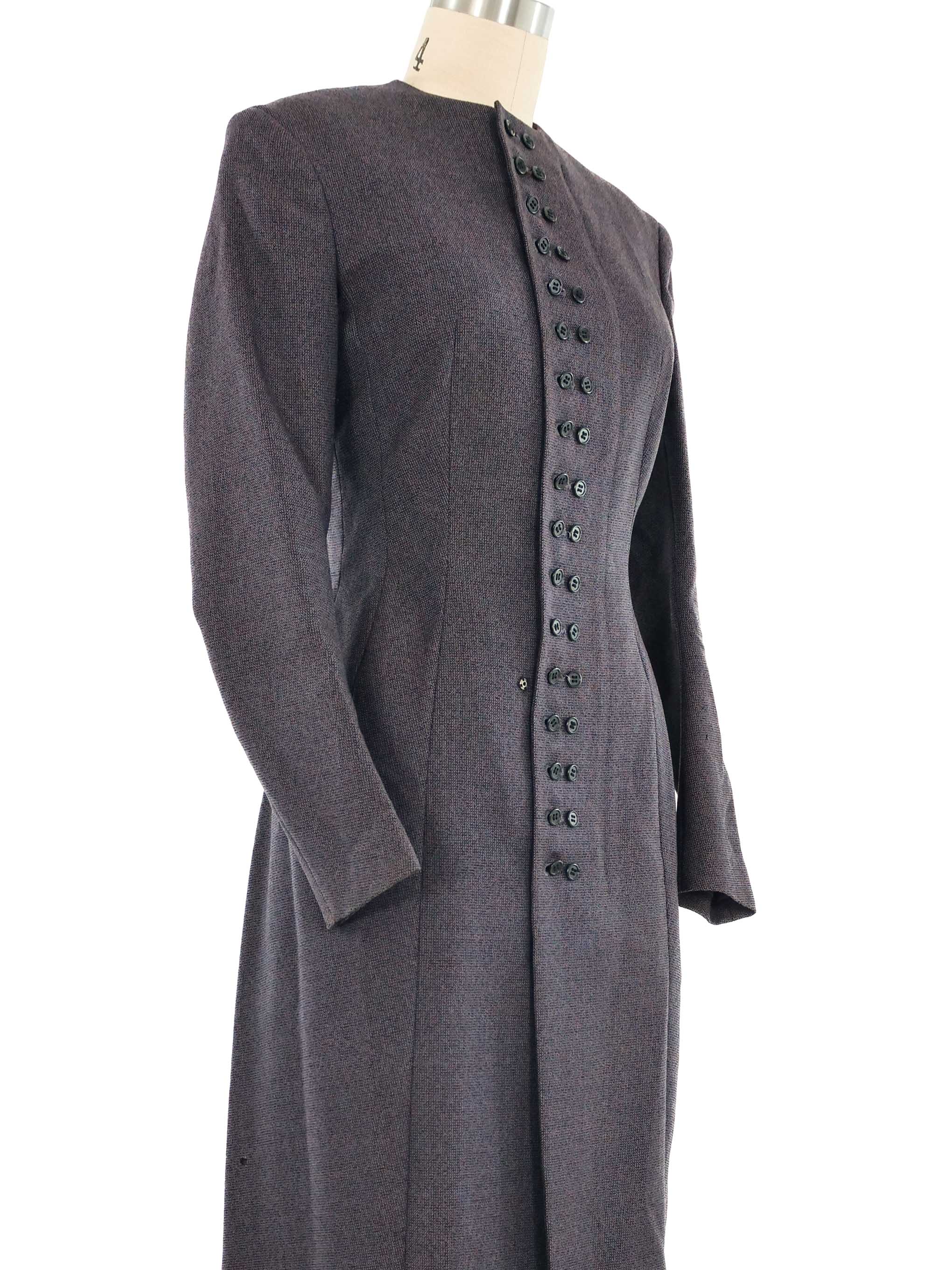 【WOOHWA】ROPE BUTTON COAT Vtg WINDMILL Fashion Wool Coat Navy Nautical Rope Toggle