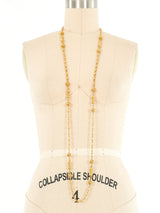 St. John Wrap Around Beaded Goldtone Necklace Accessory arcadeshops.com