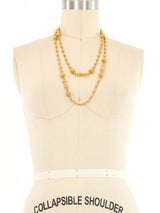 St. John Wrap Around Beaded Goldtone Necklace Accessory arcadeshops.com