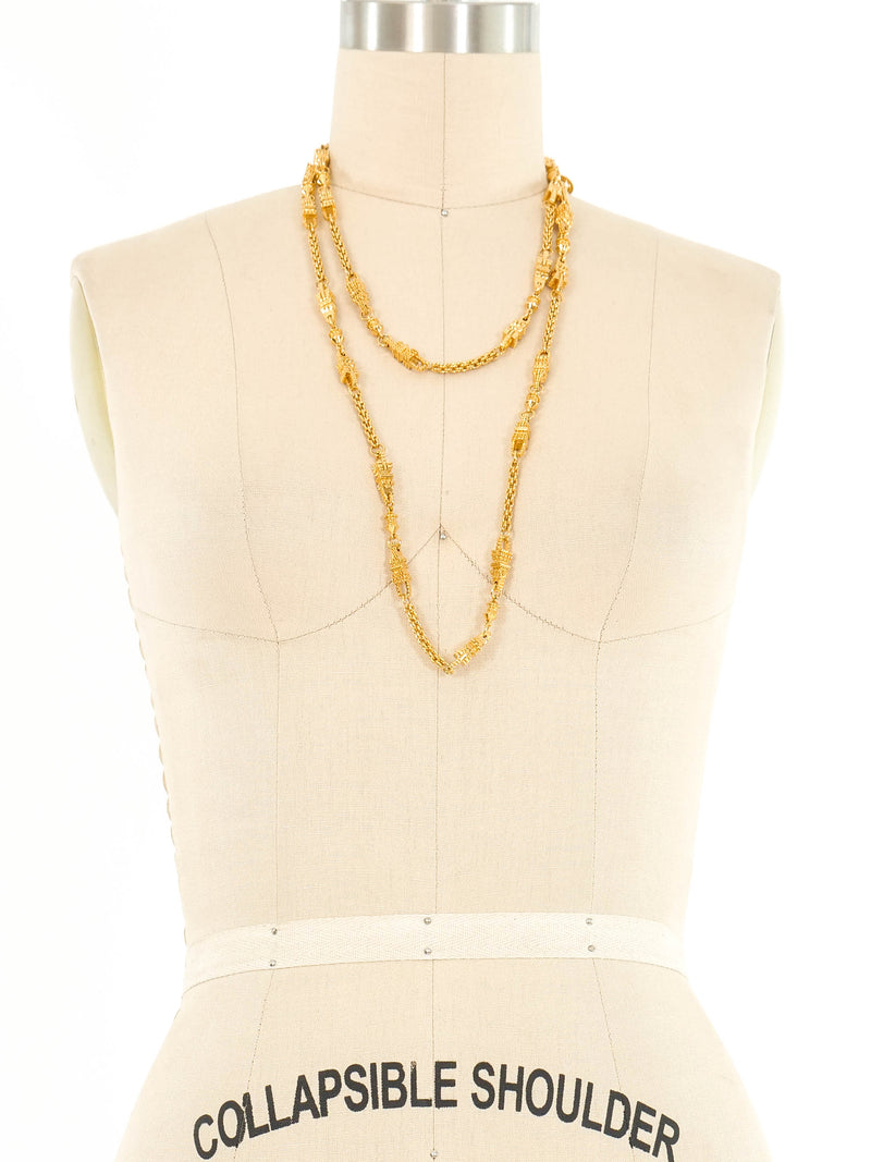 St. John Wrap Around Goldtone Necklace Accessory arcadeshops.com