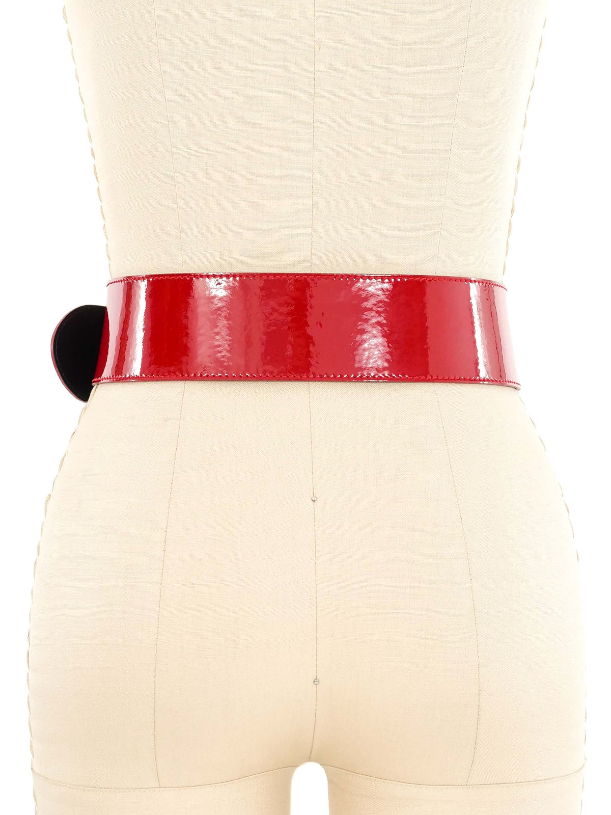 Escada Wide Red Patent Belt
