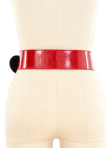 Escada Wide Red Patent Belt Accessory arcadeshops.com