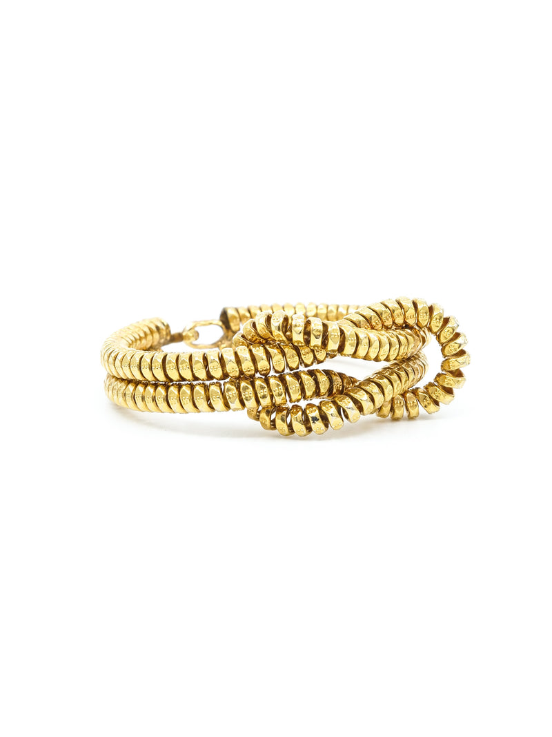 Knotted Goldtone Bracelet Accessory arcadeshops.com
