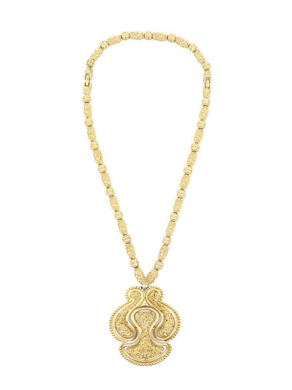 Monet Articulated Textured Pendant Necklace Accessory arcadeshops.com