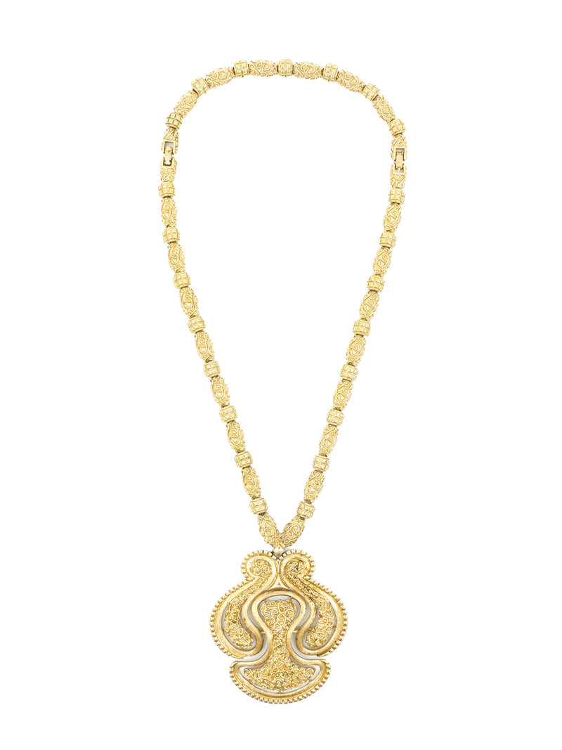 Monet Articulated Textured Pendant Necklace Accessory arcadeshops.com