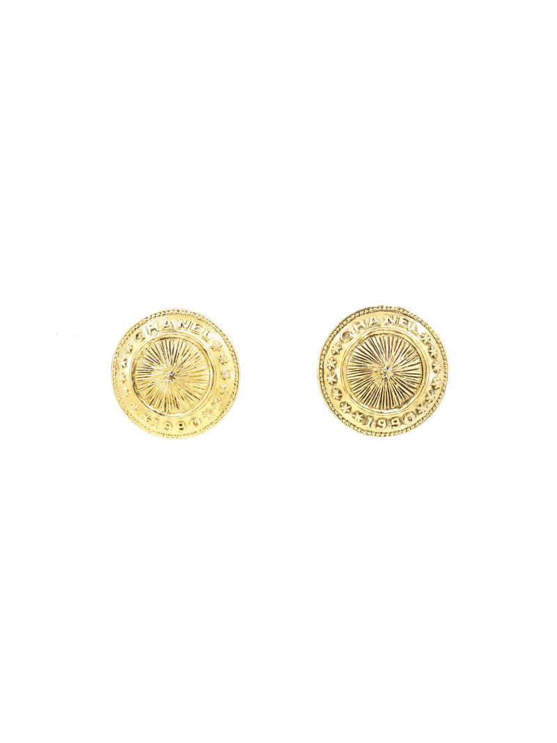 1990 Chanel Medallion Earrings Accessory arcadeshops.com