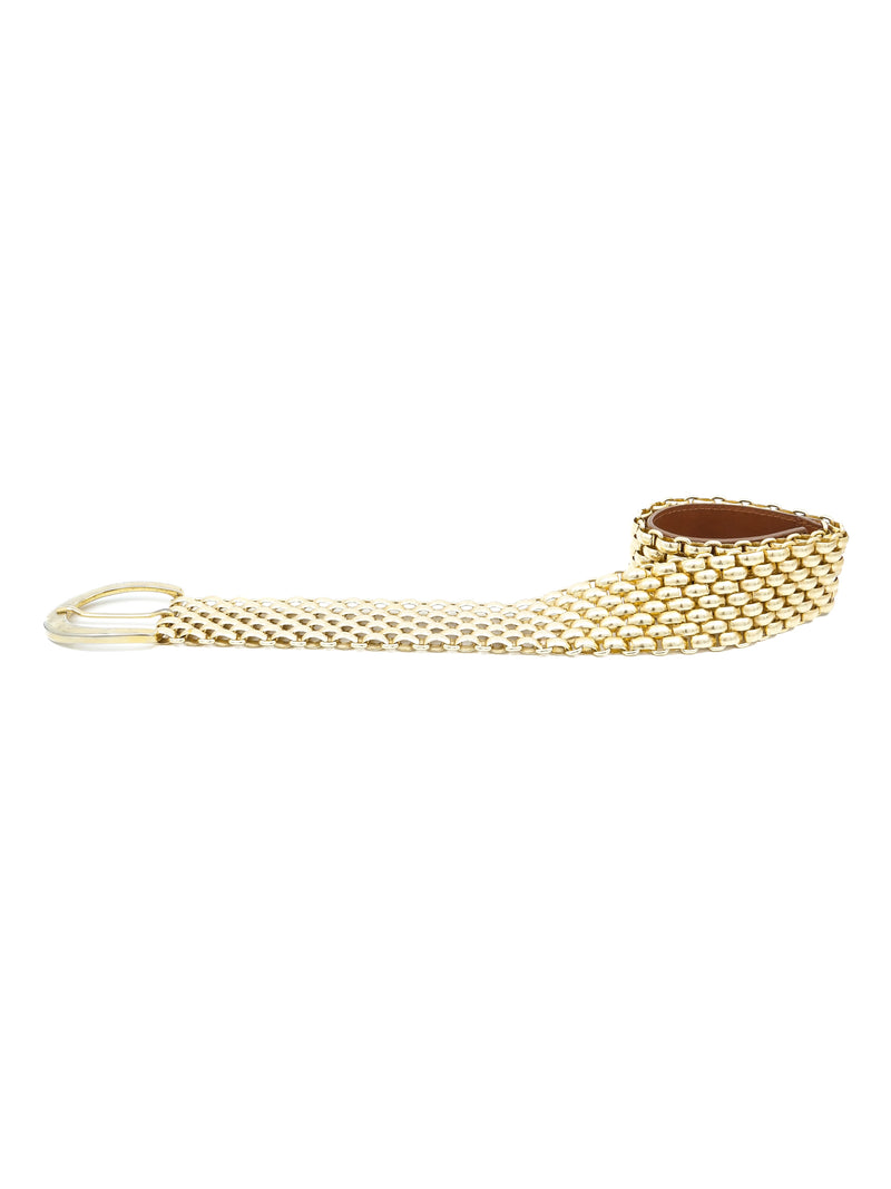 Krizia Goldtone Chainmail Belt Accessory arcadeshops.com