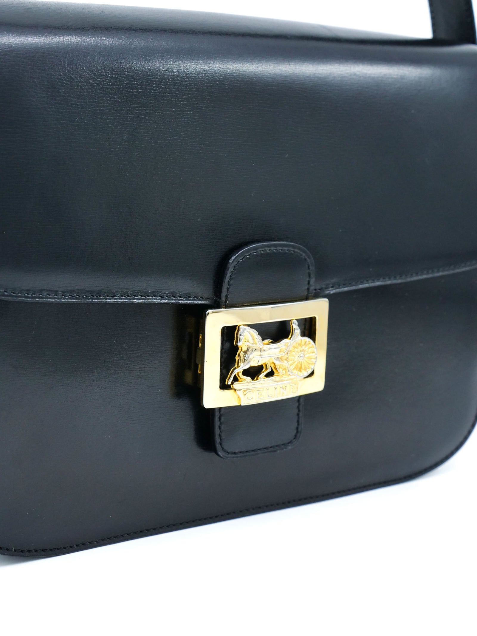 Celine Triomphe Leather Shoulder Bag