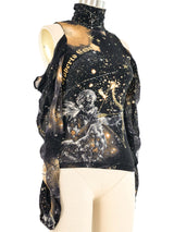 2003 Roberto Cavalli Zodiac Exposed Shoulder Blouse Top arcadeshops.com