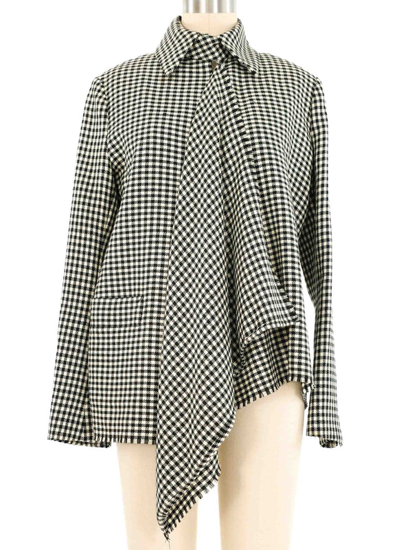 Yohji Yamamoto Houndstooth Jacket Cape Jacket arcadeshops.com