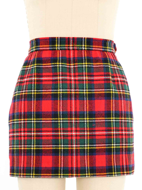 Yves Saint Laurent Plaid Mini Skirt Bottom arcadeshops.com