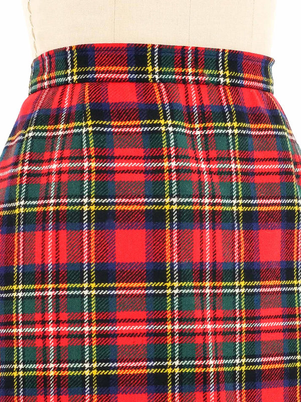 Yves Saint Laurent Plaid Mini Skirt Bottom arcadeshops.com