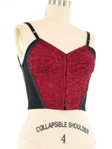 1990s Dolce & Gabbana Red Lace Bustier Top arcadeshops.com