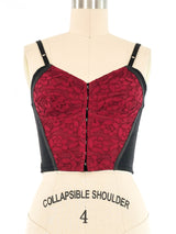 1990s Dolce & Gabbana Red Lace Bustier Top arcadeshops.com