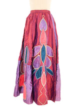 Art To Wear Applique Maxi Skirt Bottom arcadeshops.com