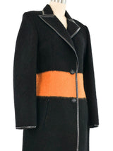 1991 Gianni Versace Color Block Mohair Coat Outerwear arcadeshops.com