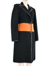 1991 Gianni Versace Color Block Mohair Coat Outerwear arcadeshops.com