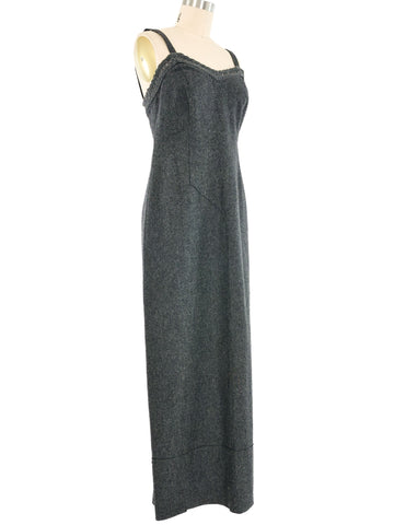 Philosophy di Alberta Ferretti Graphite Wool Tank Dress