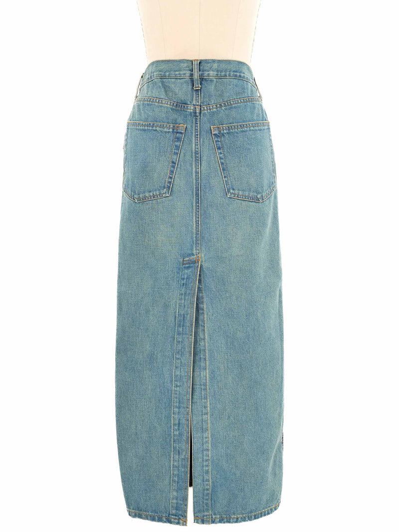 2004 Junya Watanabe Tweed Denim Maxi Skirt Bottom arcadeshops.com