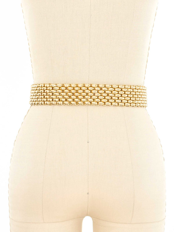 Krizia Goldtone Chainmail Belt Accessory arcadeshops.com
