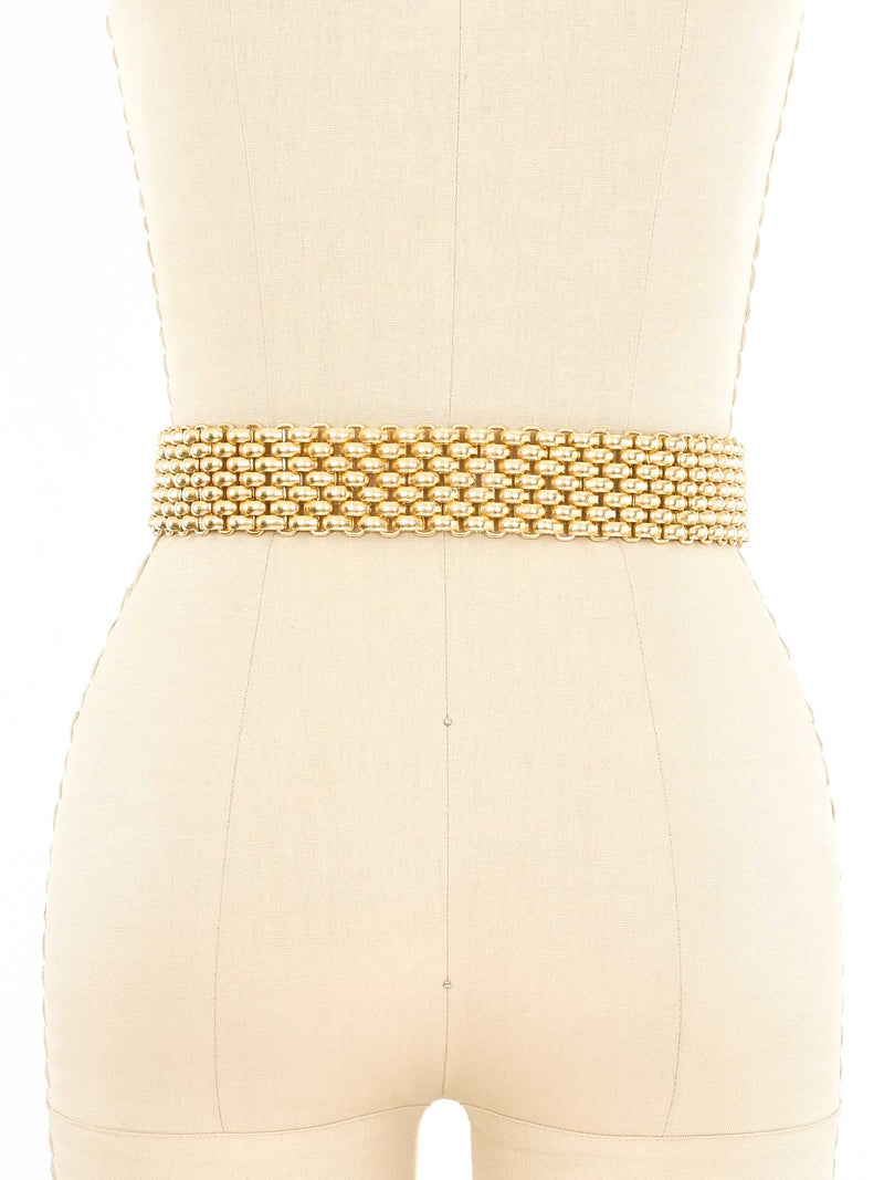 Krizia Goldtone Chainmail Belt Accessory arcadeshops.com