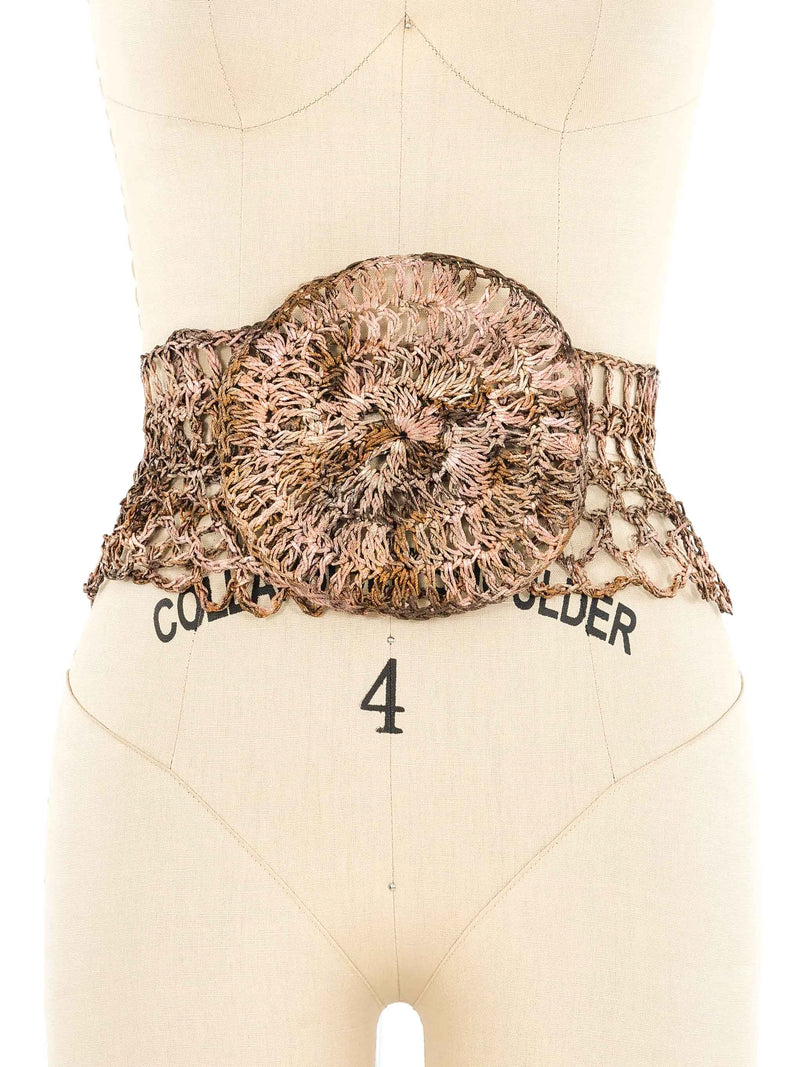 Copper and Rose Wire Crochet Belt Accessory arcadeshops.com