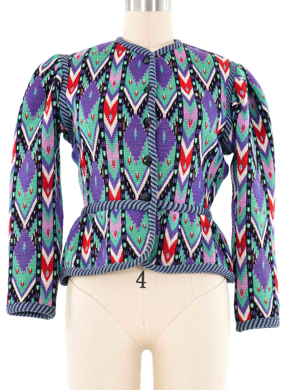 Yves Saint Laurent Ikat Knit Jacket Jacket arcadeshops.com