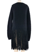 Gabriela Hearst Fringed Chunky Knit Sweater Dress arcadeshops.com