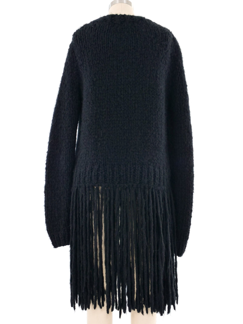 Gabriela Hearst Fringed Chunky Knit Sweater Dress arcadeshops.com