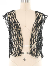 Black Beaded Vest Jacket arcadeshops.com