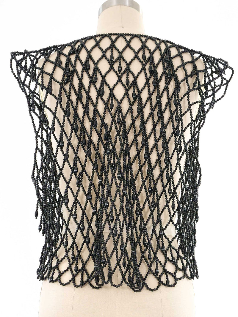 Black Beaded Vest Jacket arcadeshops.com
