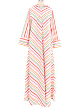 Christian Dior Rainbow Striped Lounge Caftan Dress arcadeshops.com