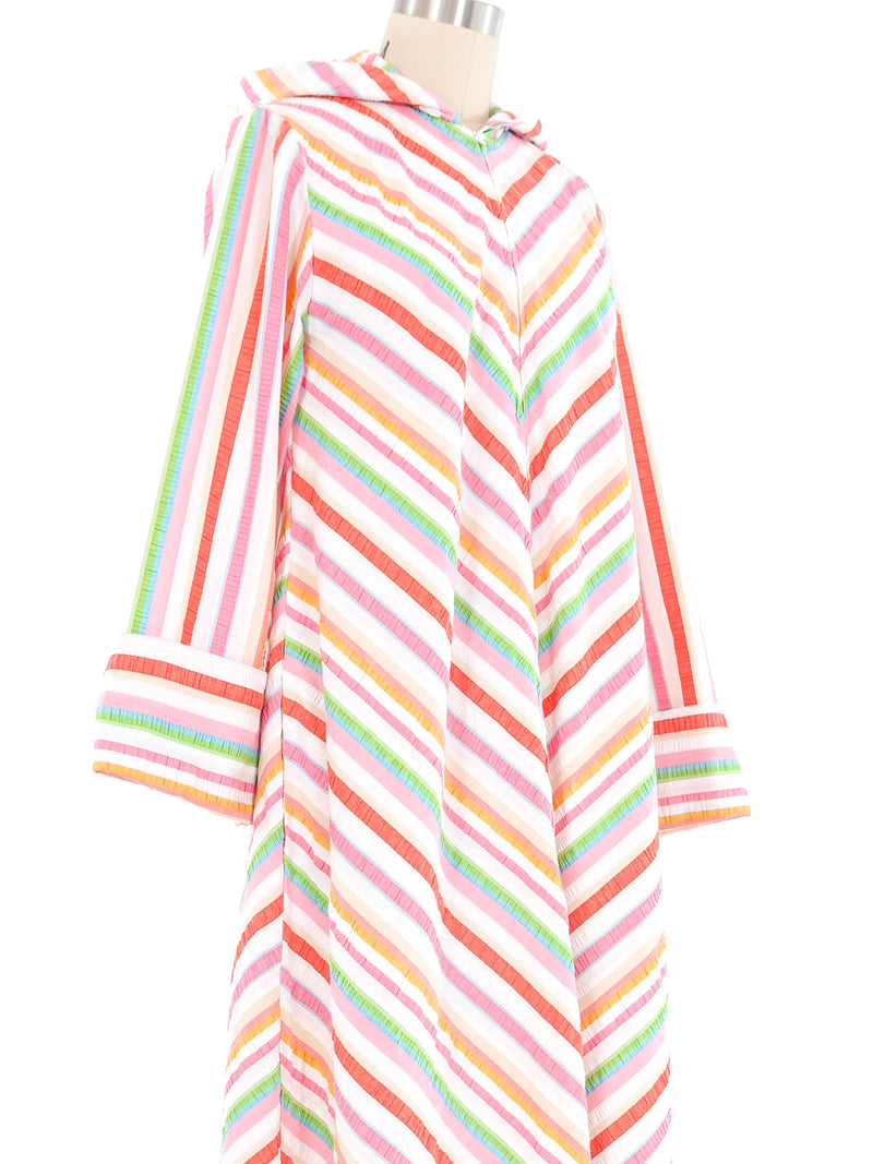 Christian Dior Rainbow Striped Lounge Caftan Dress arcadeshops.com