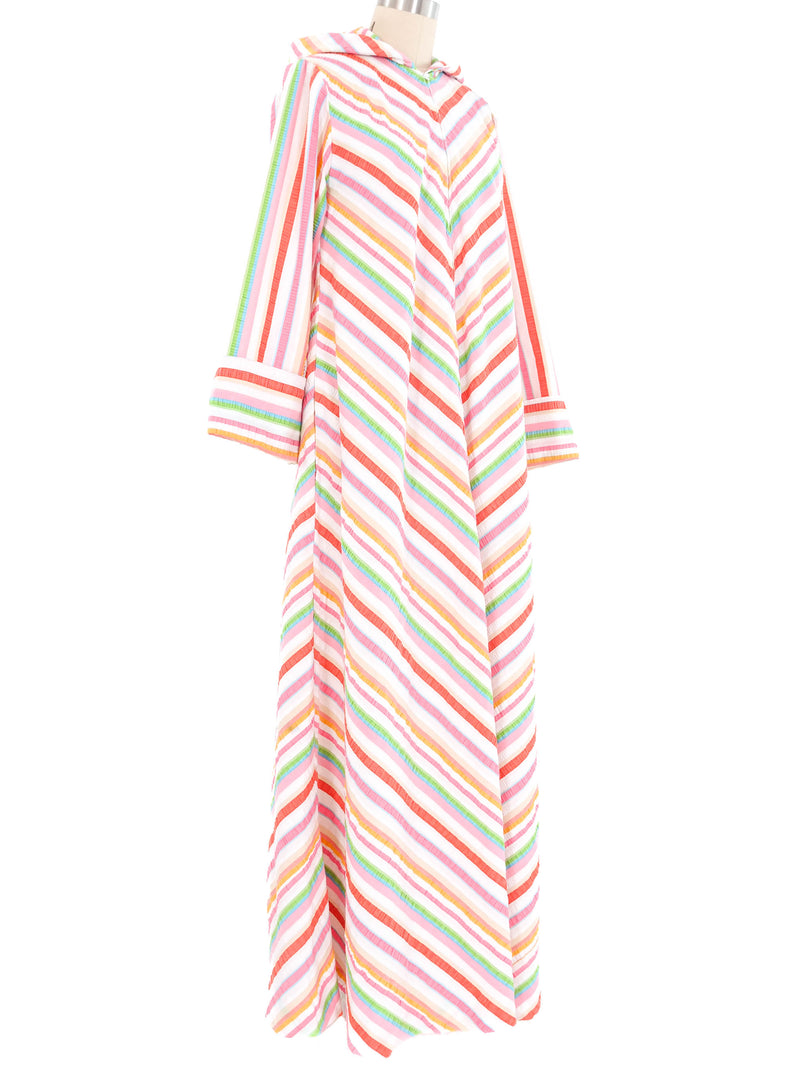 Christian Dior Rainbow Striped Lounge Caftan Dress arcadeshops.com