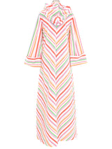 Christian Dior Rainbow Striped Lounge Caftan Dress arcadeshops.com