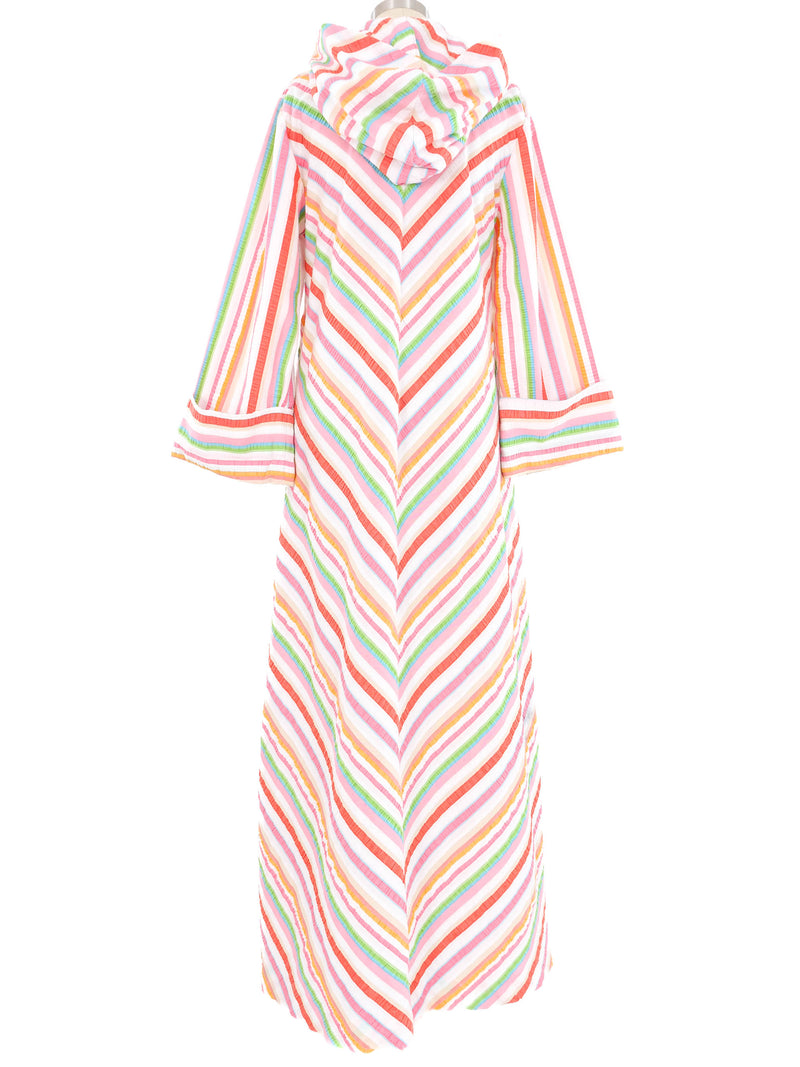 Christian Dior Rainbow Striped Lounge Caftan Dress arcadeshops.com