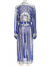 Royal Blue Sequin Embellished Chiffon Dress Dress arcadeshops.com