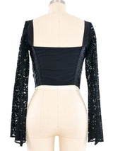 1993 Dolce & Gabbana Lace Sleeve Corset Top Top arcadeshops.com