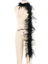 Black Ostrich Feather Boa Accessory arcadeshops.com