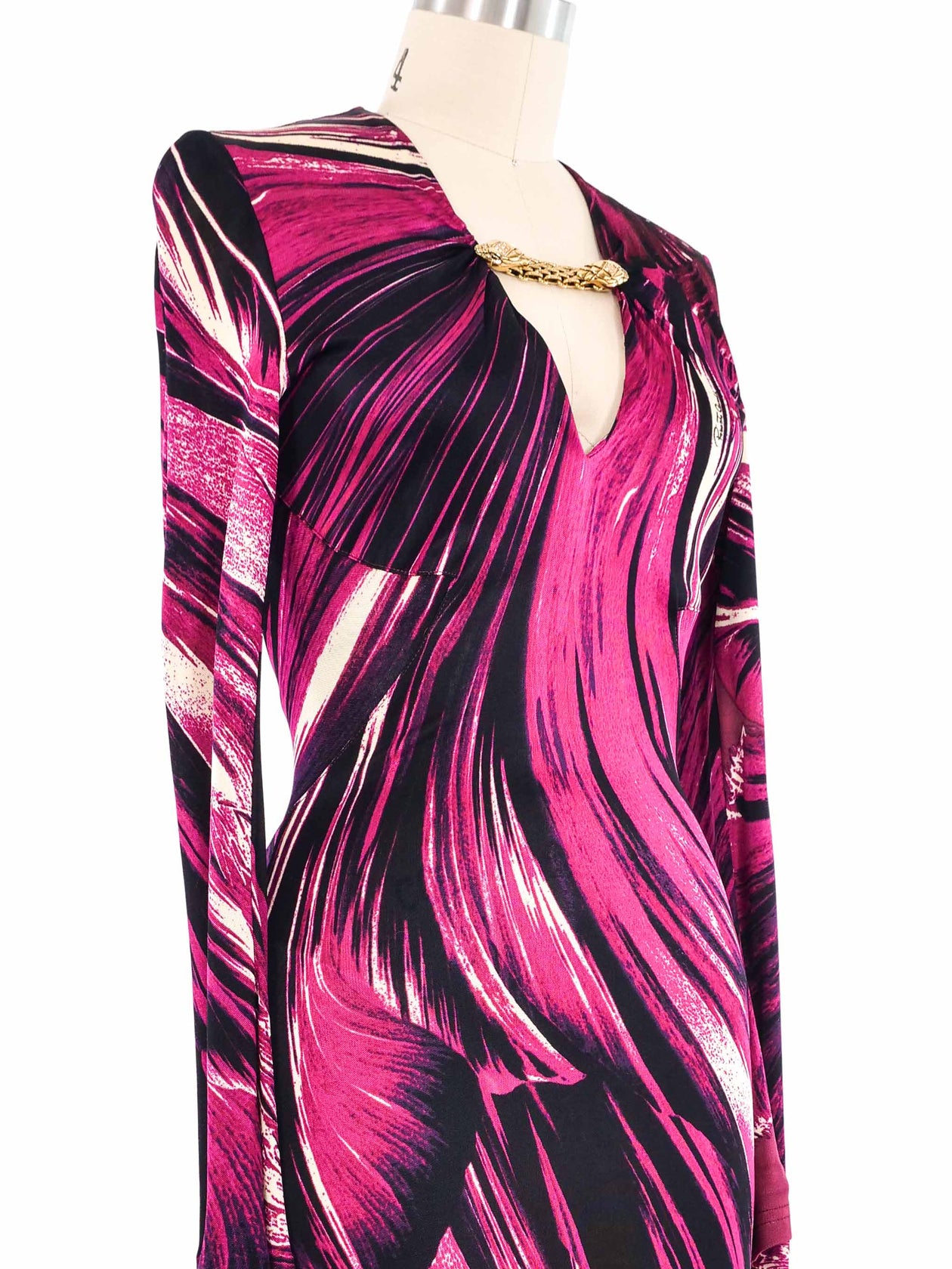 Robe Roberto Cavalli Fuchsia Made In Italy Taille M - Style 80s Mini - Neuf Sans étiquettes