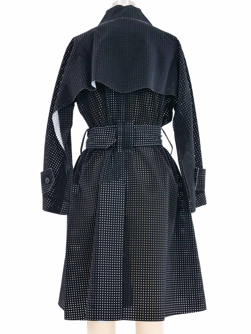 Issey Miyake Perforated Trench Coat Jacket arcadeshops.com