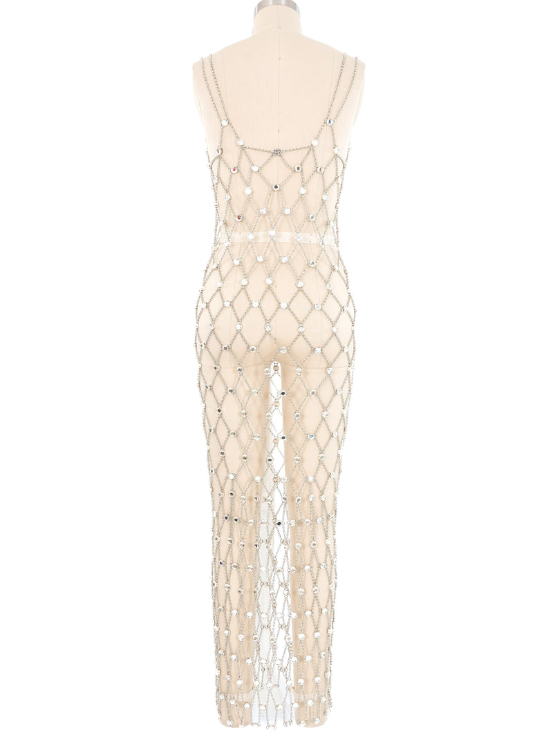 Paco Rabanne Crystal Chain Slip Dress Dress arcadeshops.com