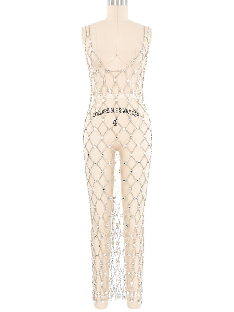 Paco Rabanne Crystal Chain Slip Dress Dress arcadeshops.com