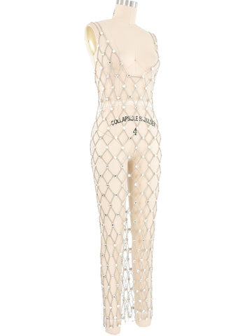 Paco Rabanne Crystal Chain Slip Dress