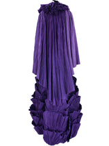 1985 Claude Petin Pleated Evening Ensemble Dress arcadeshops.com