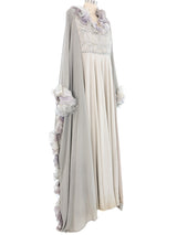 Roberto Capucci Batwing Sleeve Silk Gown Dress arcadeshops.com