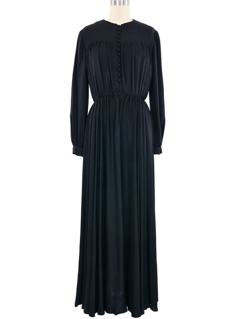 1970s Oscar de la Renta Black Jersey Gown Dress arcadeshops.com