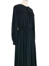 1970s Oscar de la Renta Black Jersey Gown Dress arcadeshops.com