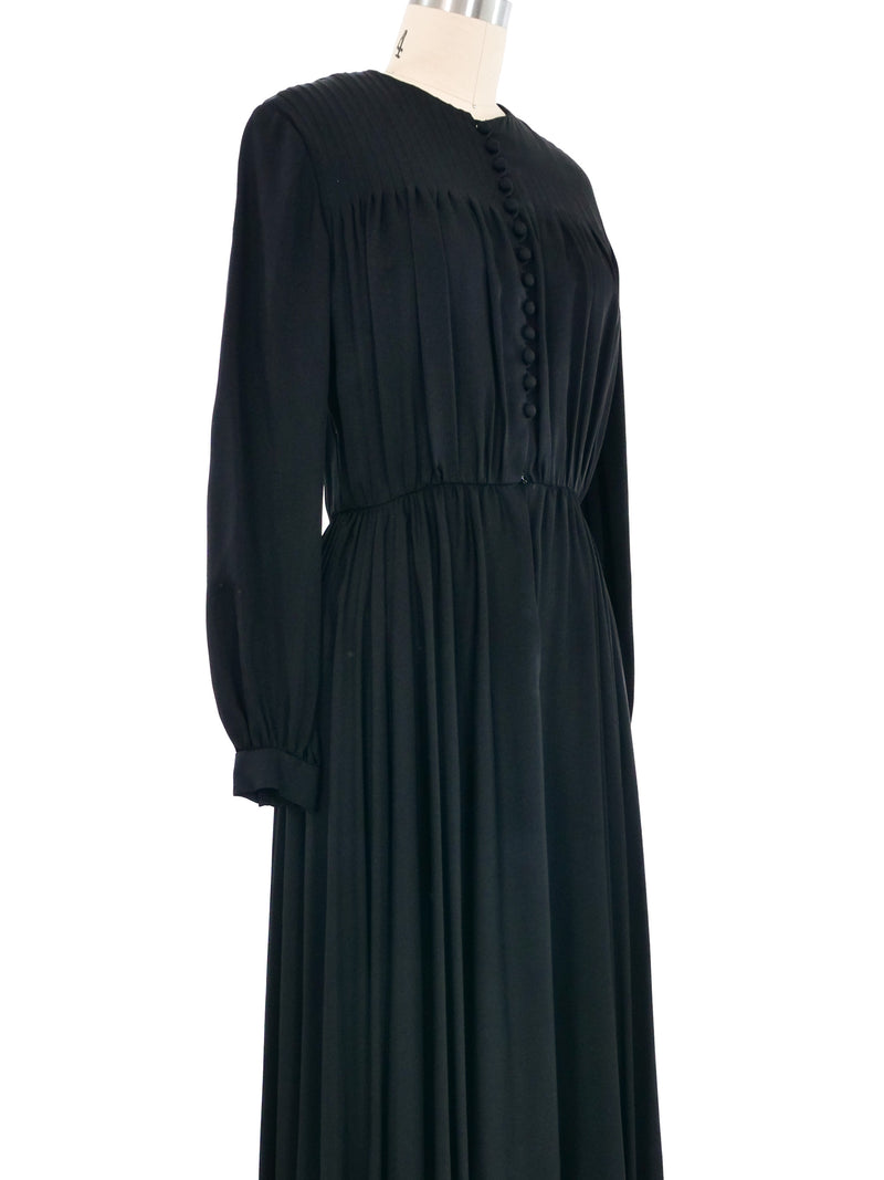 1970s Oscar de la Renta Black Jersey Gown Dress arcadeshops.com